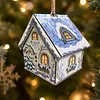 DIY Wooden House Diamond Art Painting Kit for Adults Home (Winter snowfield)