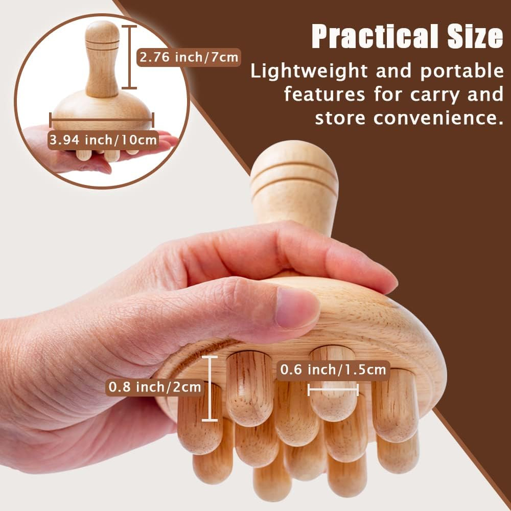Likron Watches Wooden Mushroom Massager Tool for Body Sculpting