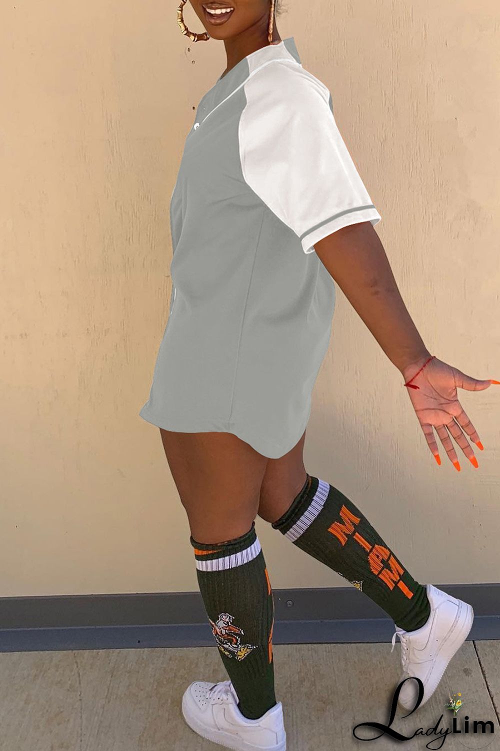 Black Fashion Casual Solid Split Joint V Neck Tops