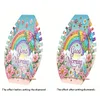 Diamond Painting Wooden Rainbow Flowers Necklace Display Stand Holder