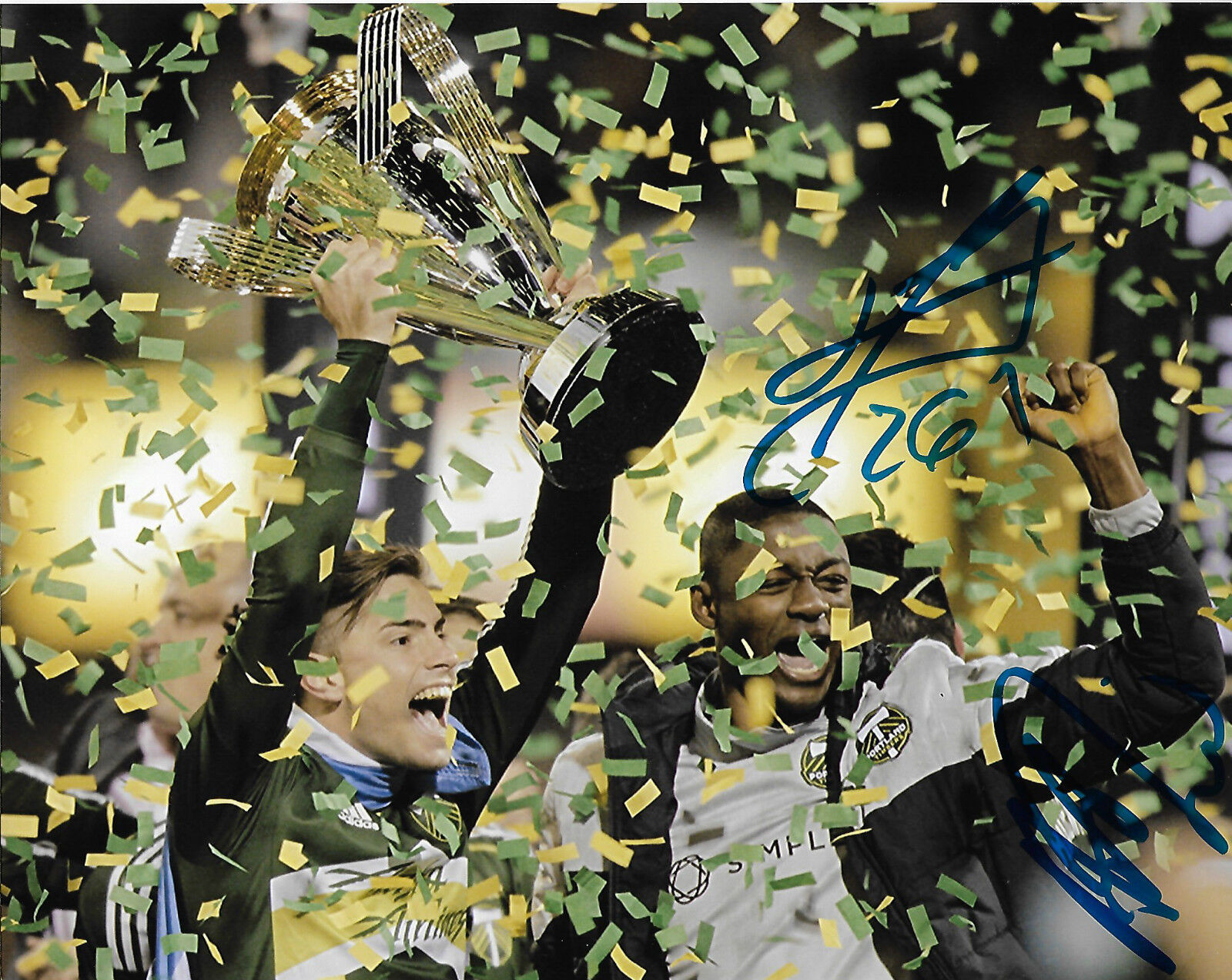 Portland Timbers Fernando Adi Lucas Melano Autographed Signed 8x10 Photo Poster painting COA