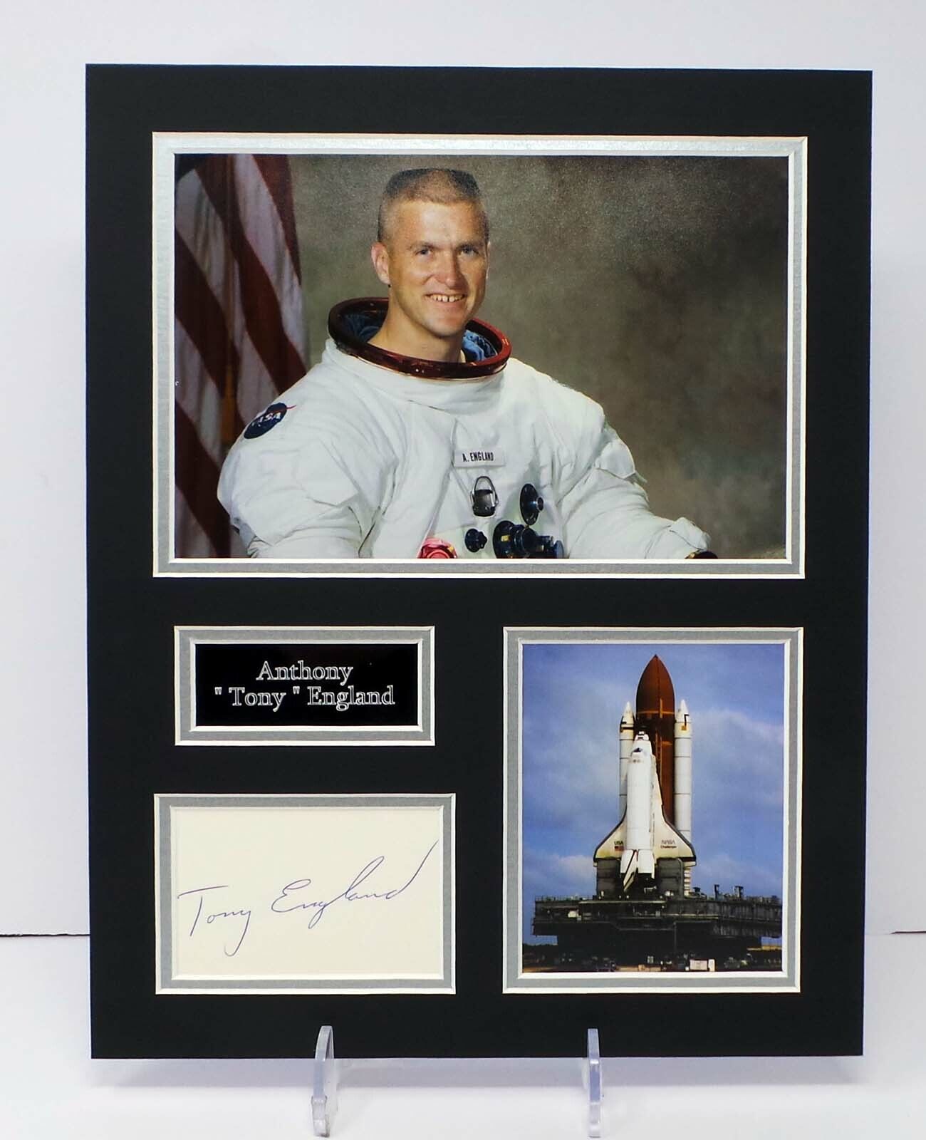 Anthony W Tony ENGLAND Signed Mounted NASA Astronaut Photo Poster painting Display AFTAL RD COA