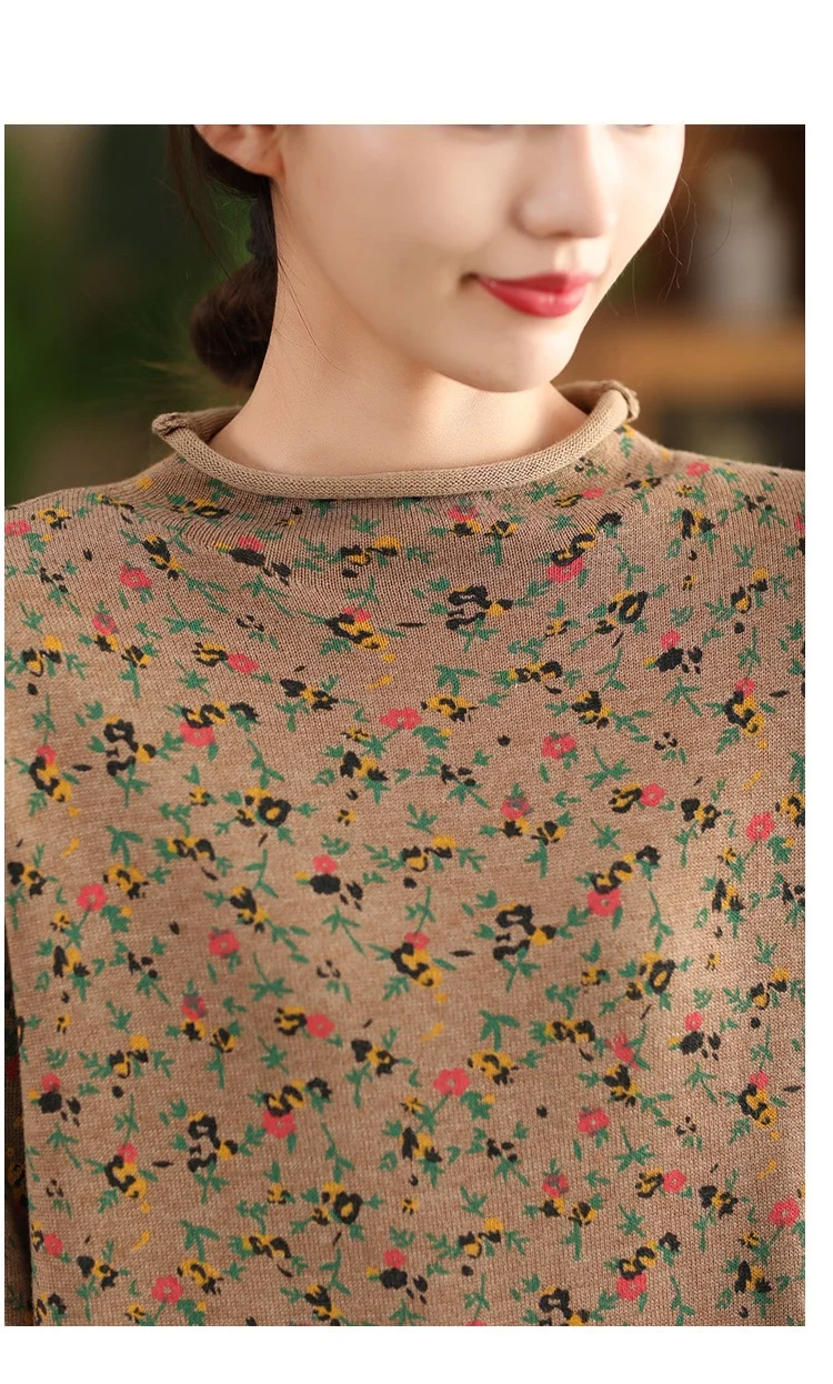 Chicfifth Sweater Women Winter Long Sleeve High Quality Autumn Vintage Top Knitted Cardigan