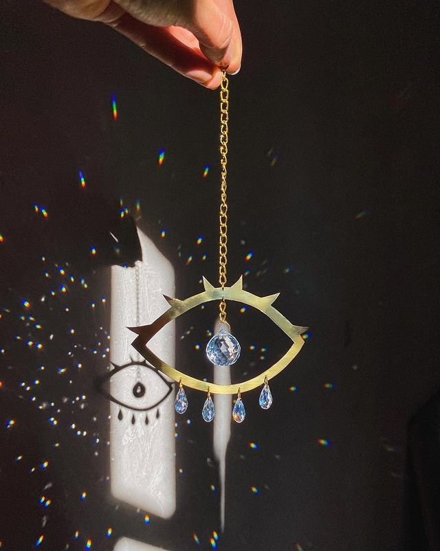 Evil Eye Crystal Light Suncatcher