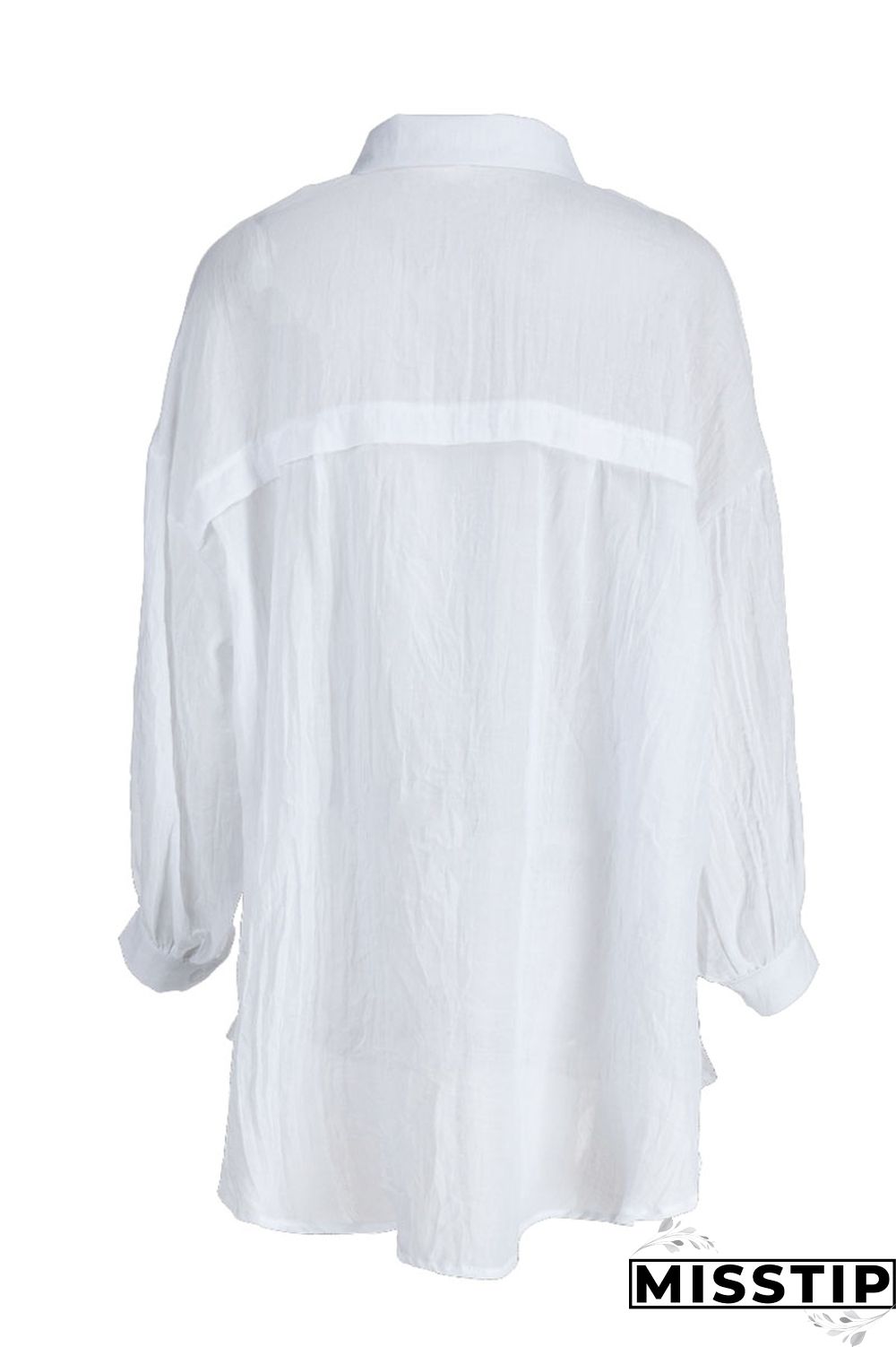 Black Casual Solid Patchwork Buckle Asymmetrical Turndown Collar Tops