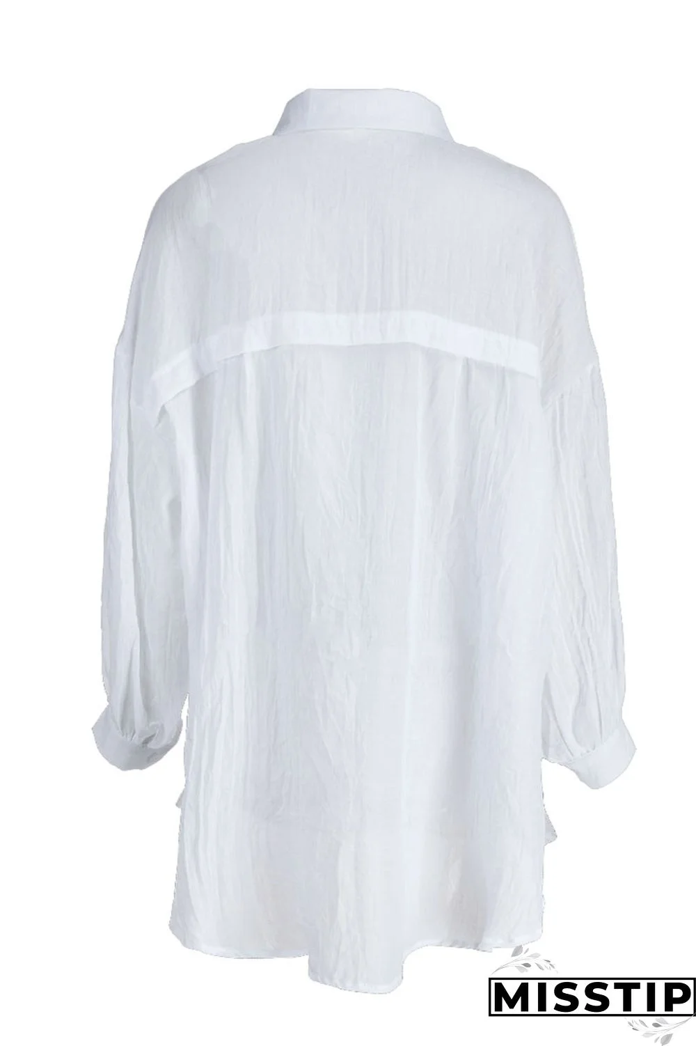 Black Casual Solid Patchwork Buckle Asymmetrical Turndown Collar Tops