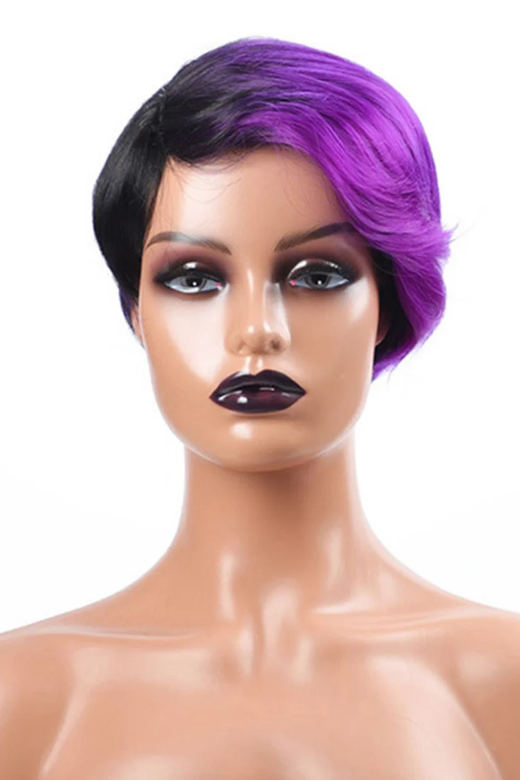 Halloween Red Side Bangs Straight Short Wigs 2024 - Xpluswear