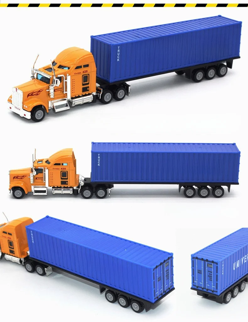 Free shipping for all: 1:64 alloy container, rebound container