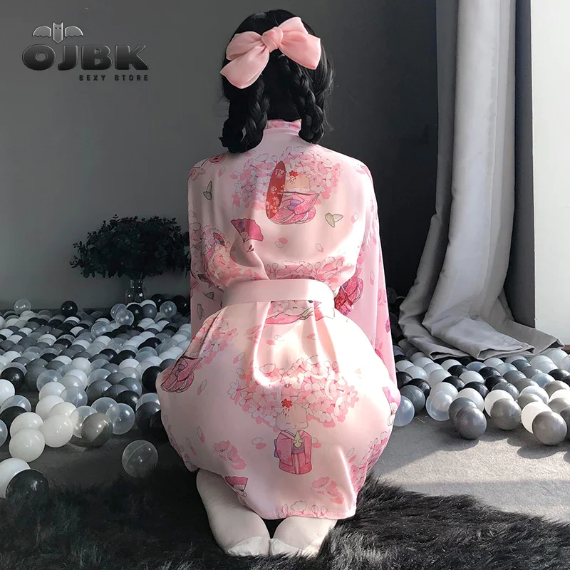 Billionm Sexy Kimono Japanese Young Married Women Cosplay Costumes Dew Shoulder Chest AV Outfit For Girls Erotic Soft Material Uniform