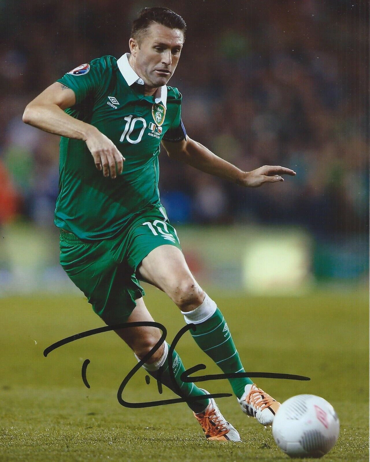 Robbie Keane Signed 8×10 Photo Poster painting Team Ireland World Cup Soccer Autographed COA