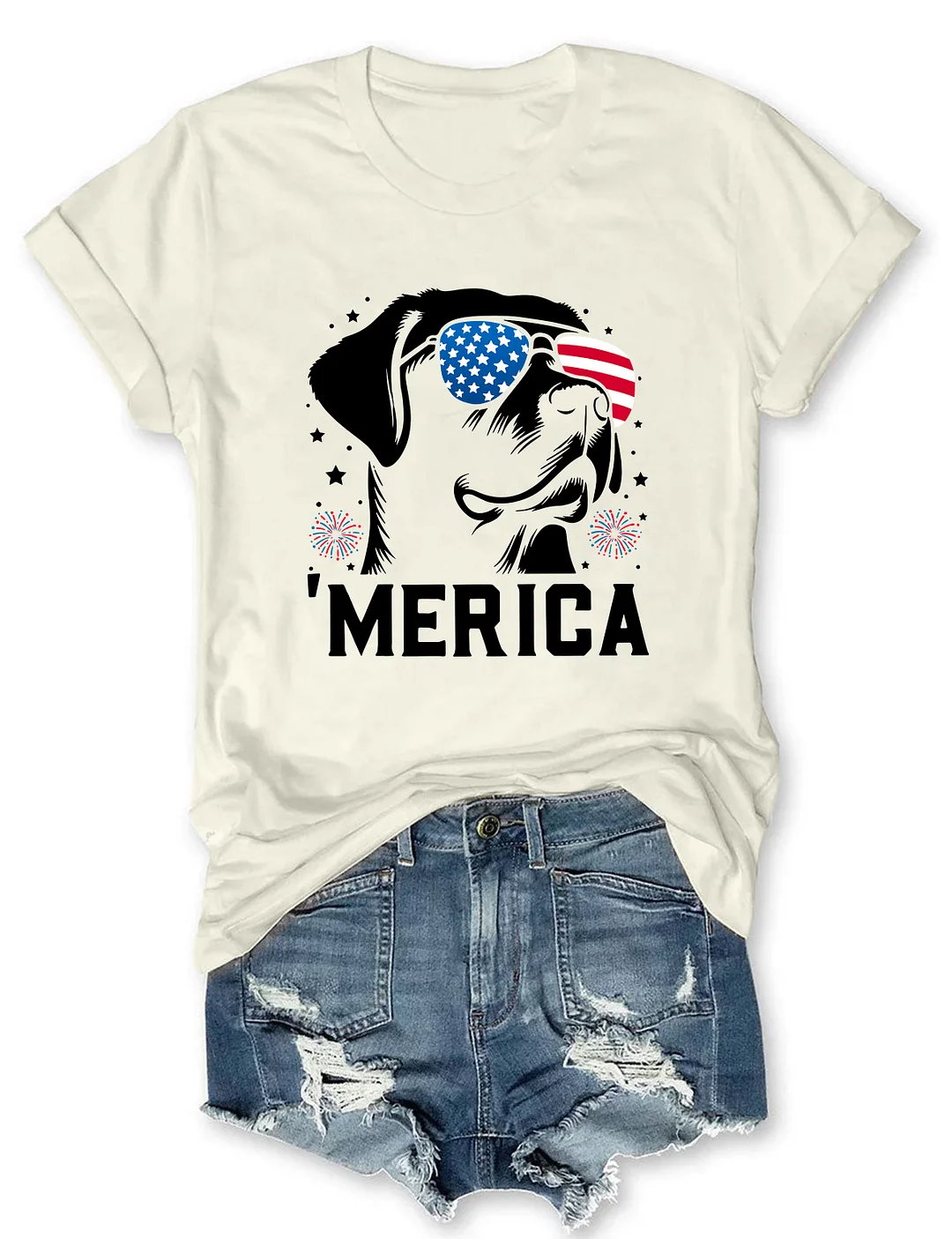 Labrador Retriever 'Merica 4th Of July T-shirt