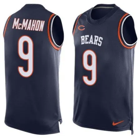 Bears #9 Jim McMahon Navy Blue Team Color Men's Stitched NFL Limited Tank Top Jersey