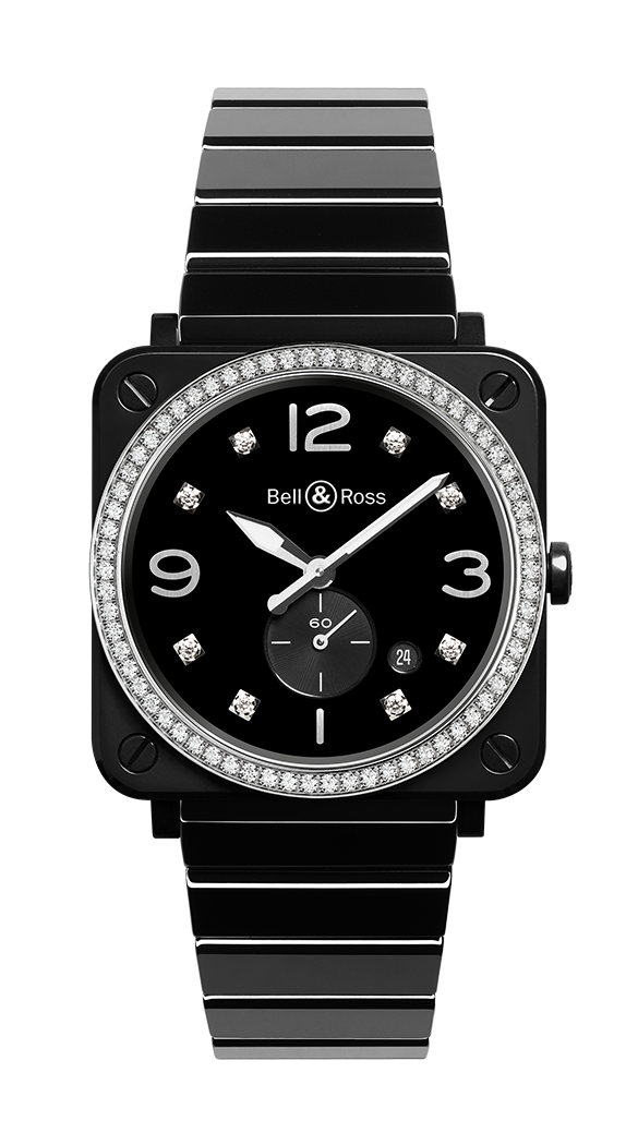 Bell & Ross Instruments BR S Black Ceramic & Diamonds Ladies Watch
