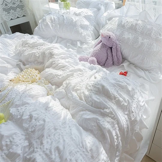  Bedding Comforter Set, 4 Pieces Bedding Set, Double Duvet Cover Set  Bedding Set Double Bed Soft Warm Flannel 4 Pcs Quilt Cover Sets Flat Sheet  King Double Size – Soft 100% (
