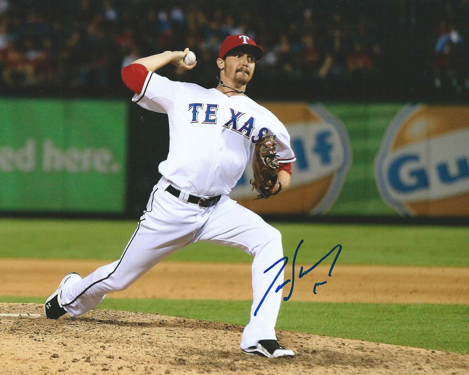 **GFA Texas Rangers *TANNER SCHEPPERS* Signed 8x10 Photo Poster painting T5 COA**