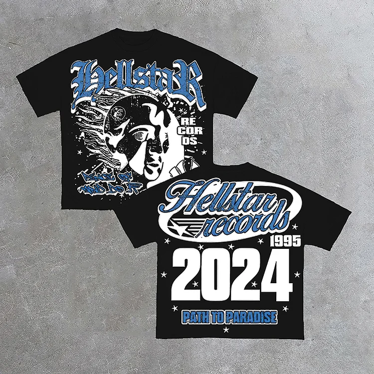 Hellstar Path To Paradise 2024 Vintage Graphic Cotton T-Shirt SOPULA