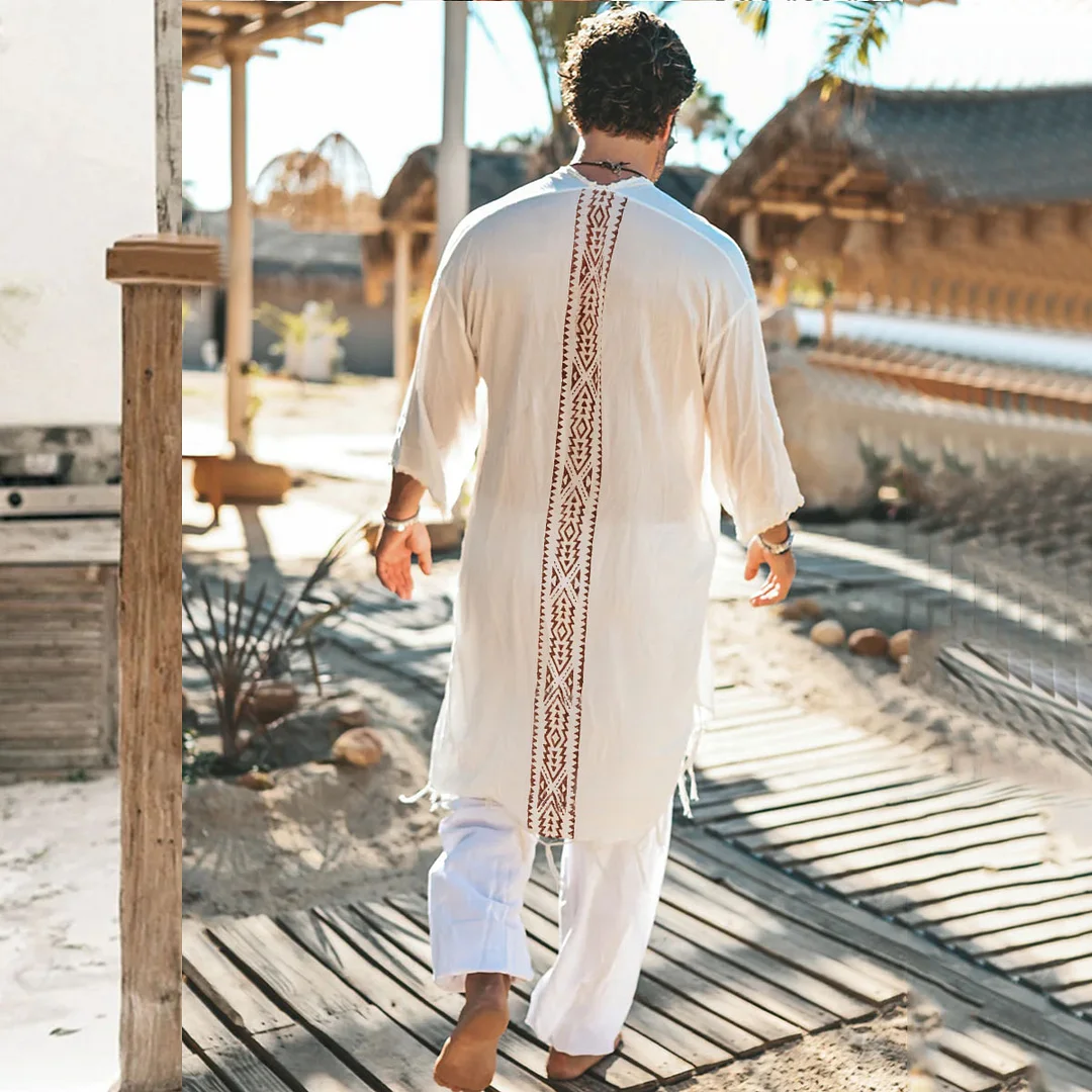 Tribe Linen Cardigan-inspireuse