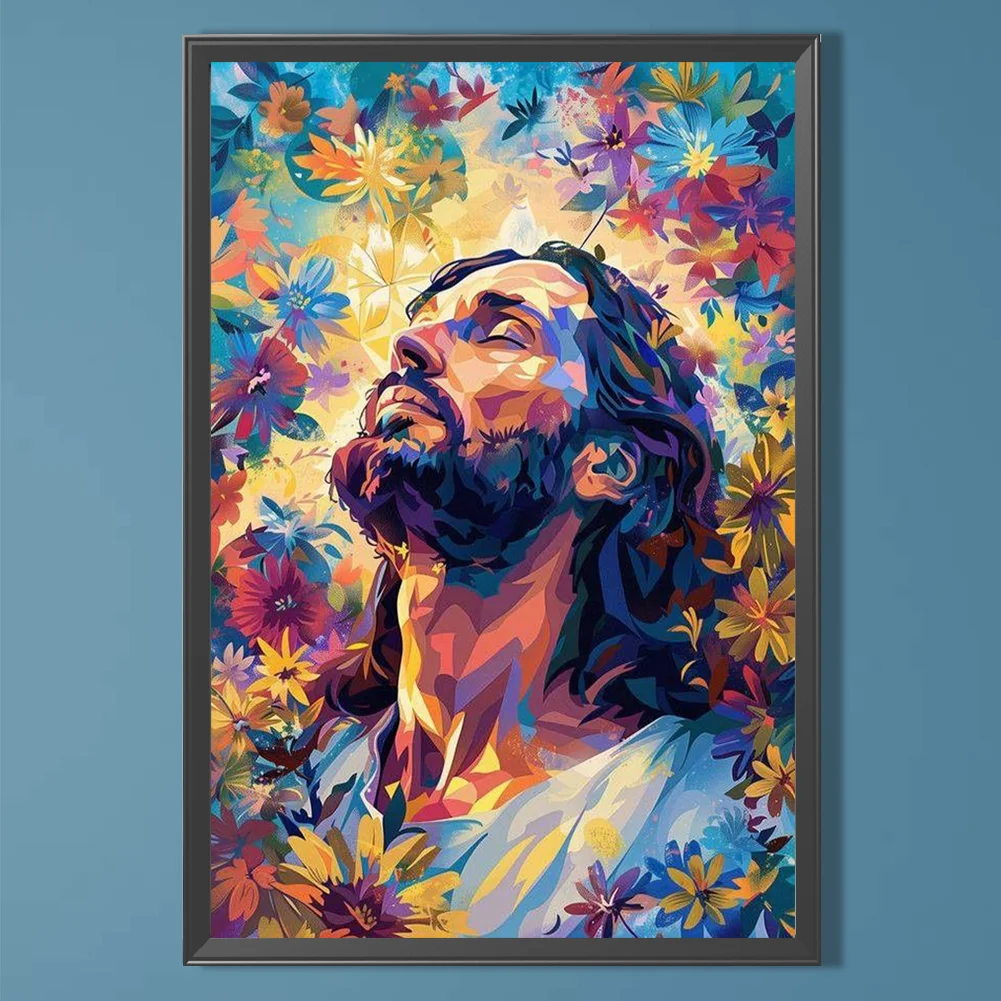 Diamond Painting - Full Round Drill - Flower Jesus(Canvas|40*60cm)