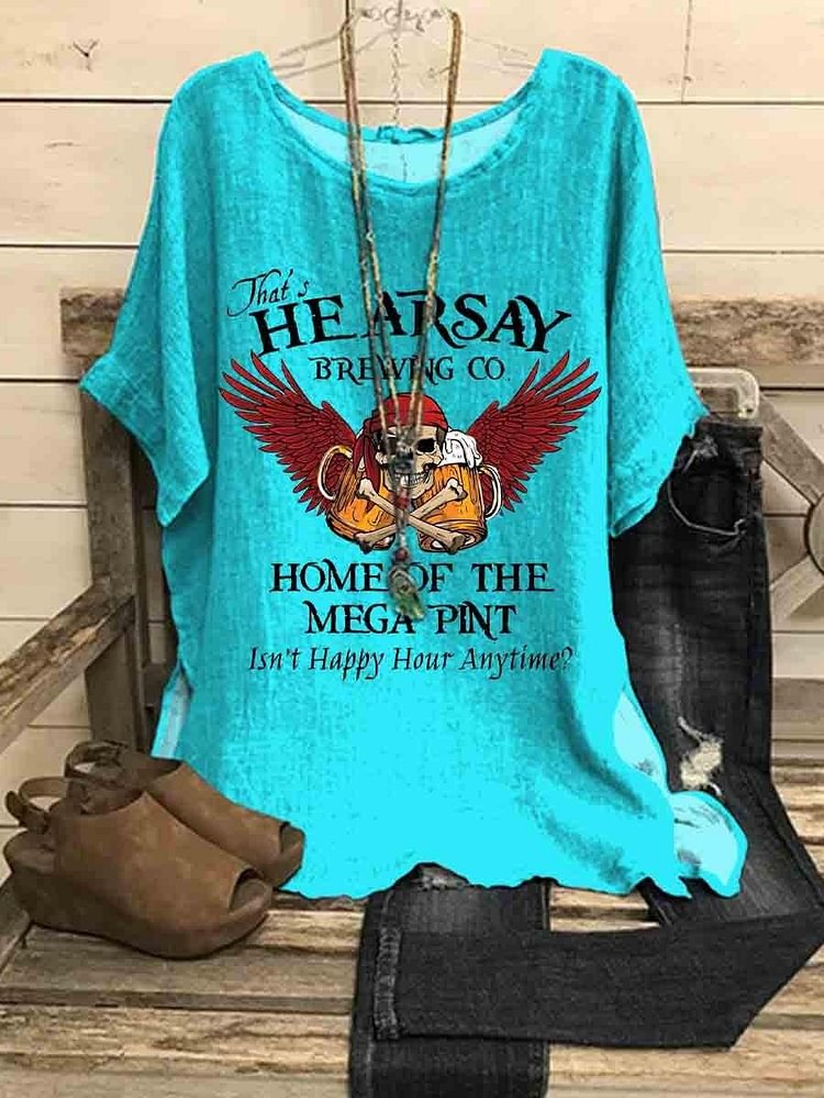 Women's That's Hearsay Brewing Co Mega Pint Johnny Depp Casual Top