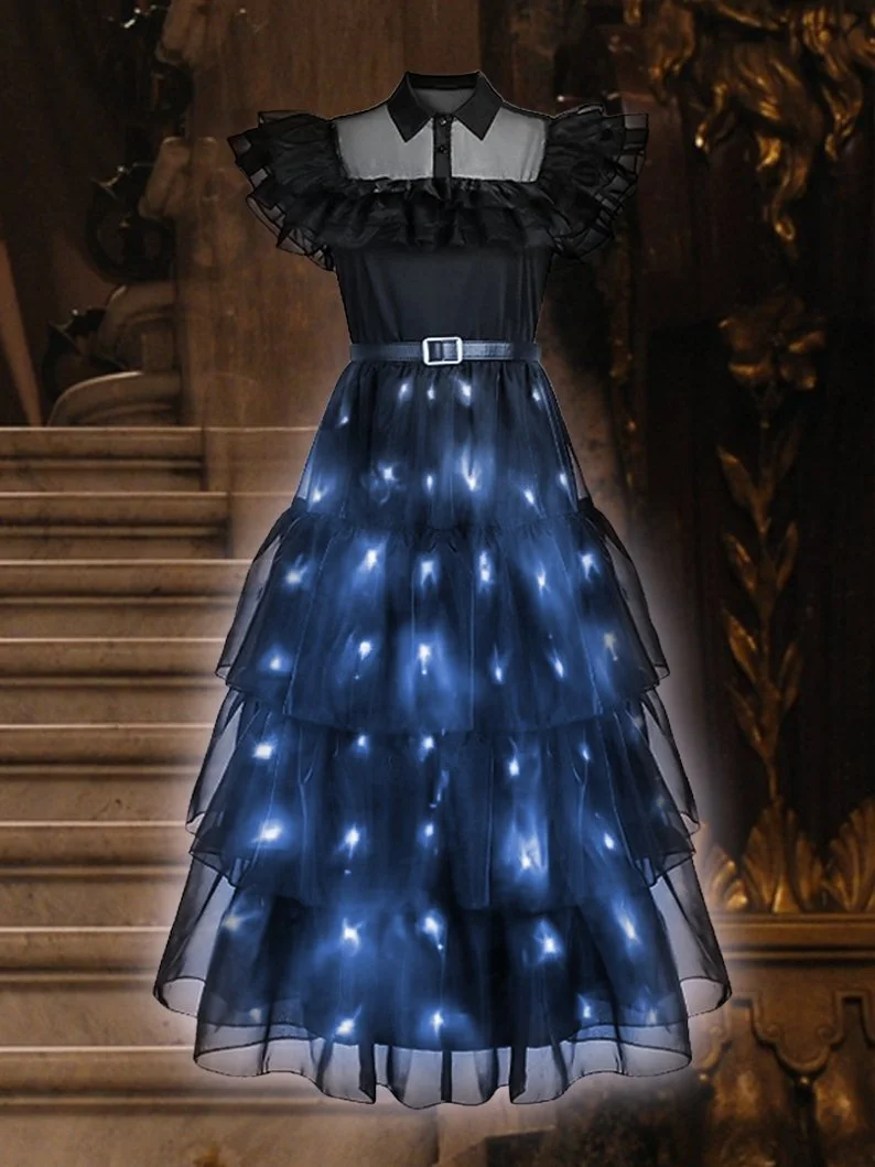 Addams LED Party Costume Dress