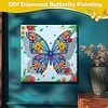 (25x25cm)DIY Pre-Framed 3D Flapping Butterfly Diamond Painting Art Craft Kit Living Room Decor