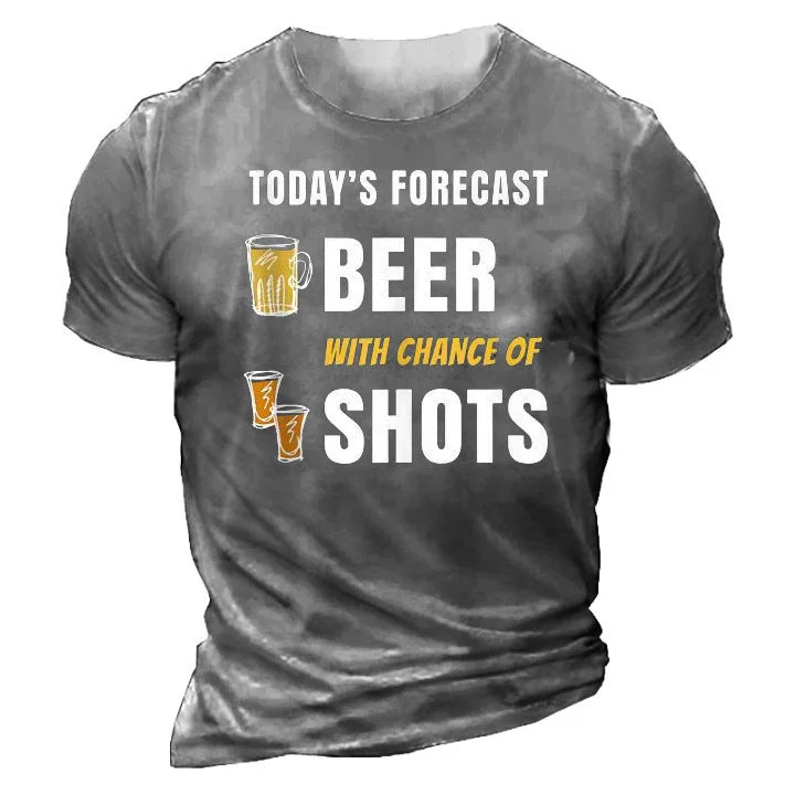 Man T Shirt Casual round Neck Heat Transfer Patch Printed Loose Pullover