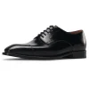 Handmade Black Mens Captoe Leather Derby Dress Shoes Business
