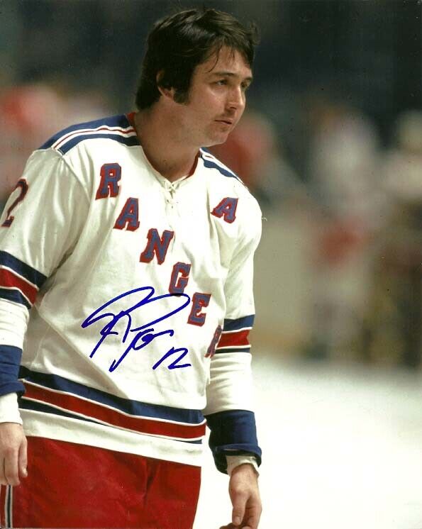VINTAGE BRAD PARK SIGNED NEW YORK NY RANGERS 8x10 Photo Poster painting #1 HHOF Autograph PROOF!