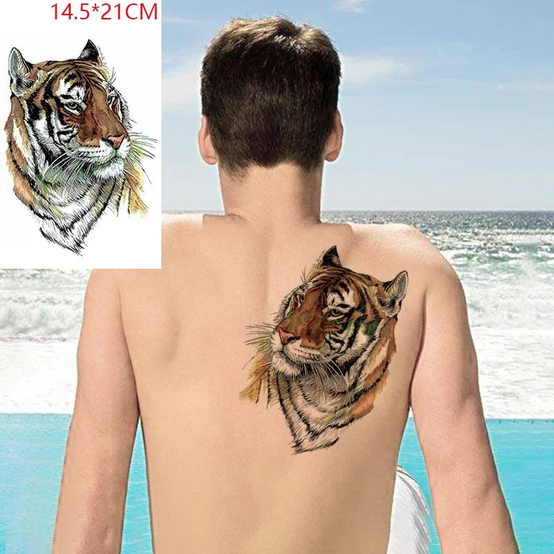 Waterproof Temporary Tattoo Sticker Broken Roman Clock Gear Big Size Body Art Flash Tatoo Fake Tatto Stickers for Girl Men Women