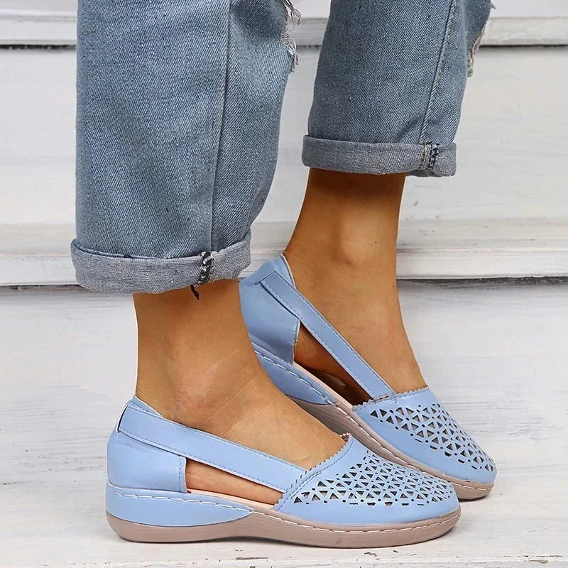 💘Women Wedges Orthopedic Hollow Out PU Summer Vintage Sandals trabladzer