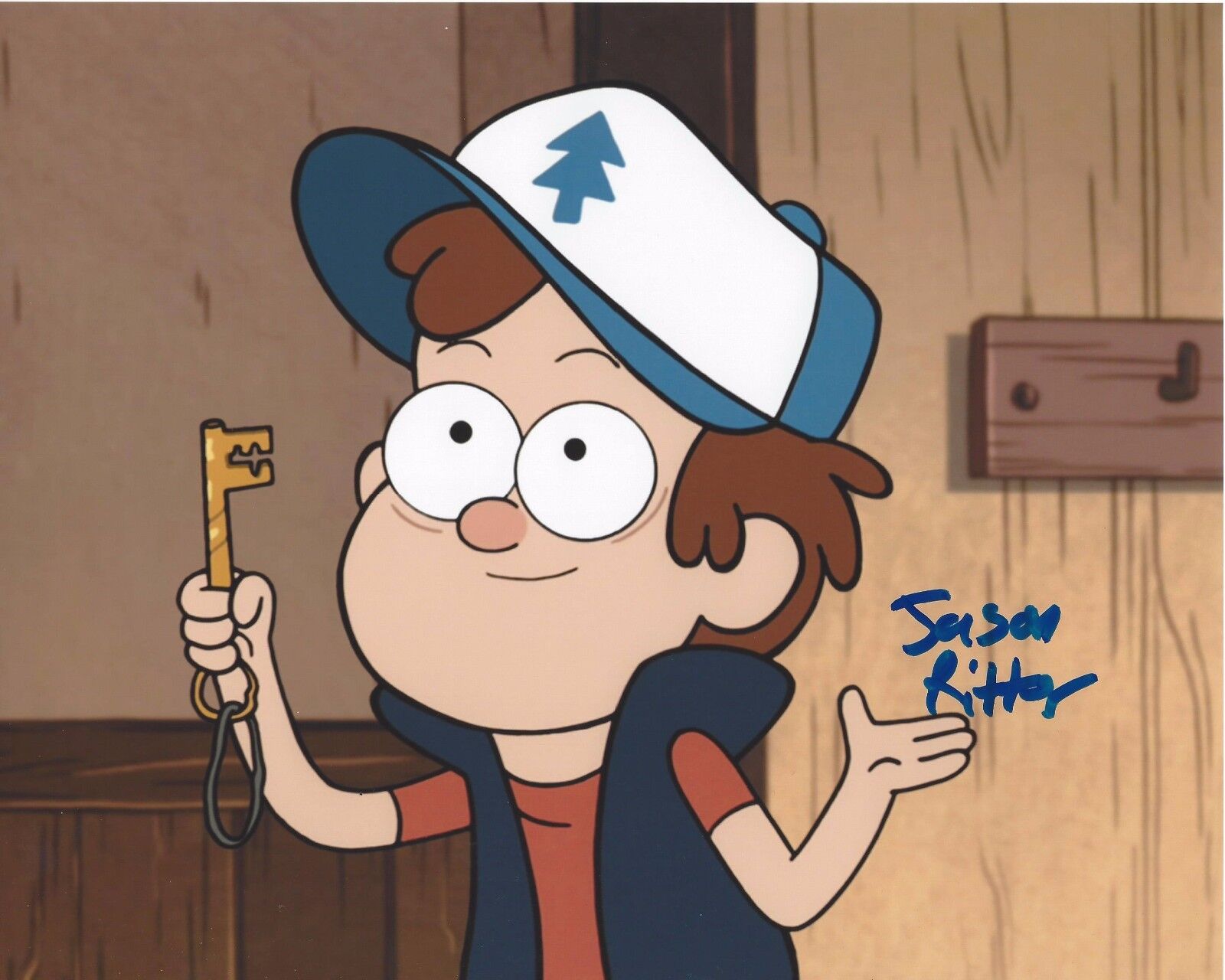 ACTOR JASON RITTER SIGNED 'GRAVITY FALLS' 8x10 Photo Poster painting E W/COA DIPPER PINES PROOF