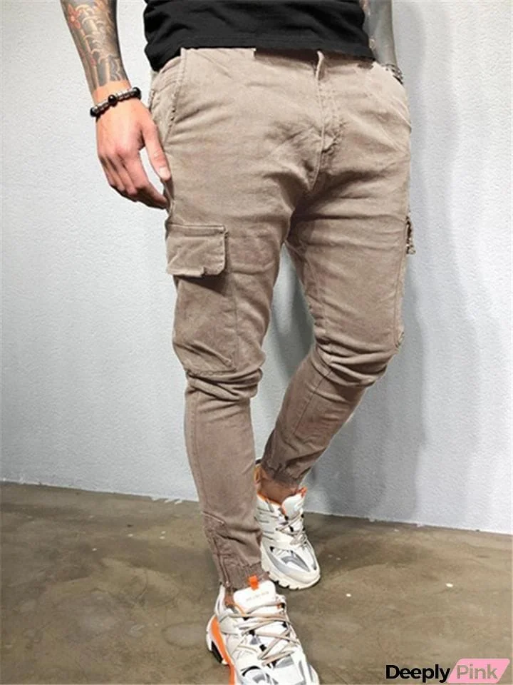 Mens Gym Slim Fit Hip Hop Ankle Pants