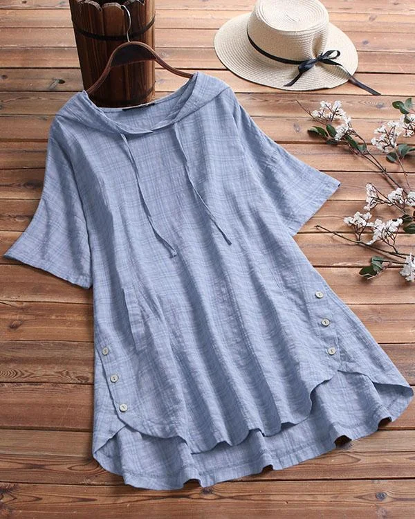 Linen Casual Women Blouse