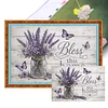 Lavender Vase and Proverb-11CT Stamped Cross Stitch 60*40cm(Big Size)