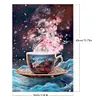 Flower Tea Cup-Paint by Numbers Acrylic Painting 30*40CM