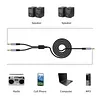 1/8in TRS Stereo Splitter Cable Male To Dual Male 3.5mm Y-Splitter Stereo Audio Cable for Speakers Headphone Cell Phone PC Laptop