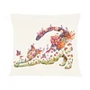Flower Cat-Pillow Case-3 strands 11CT Stamped Cross Stitch-46*46CM