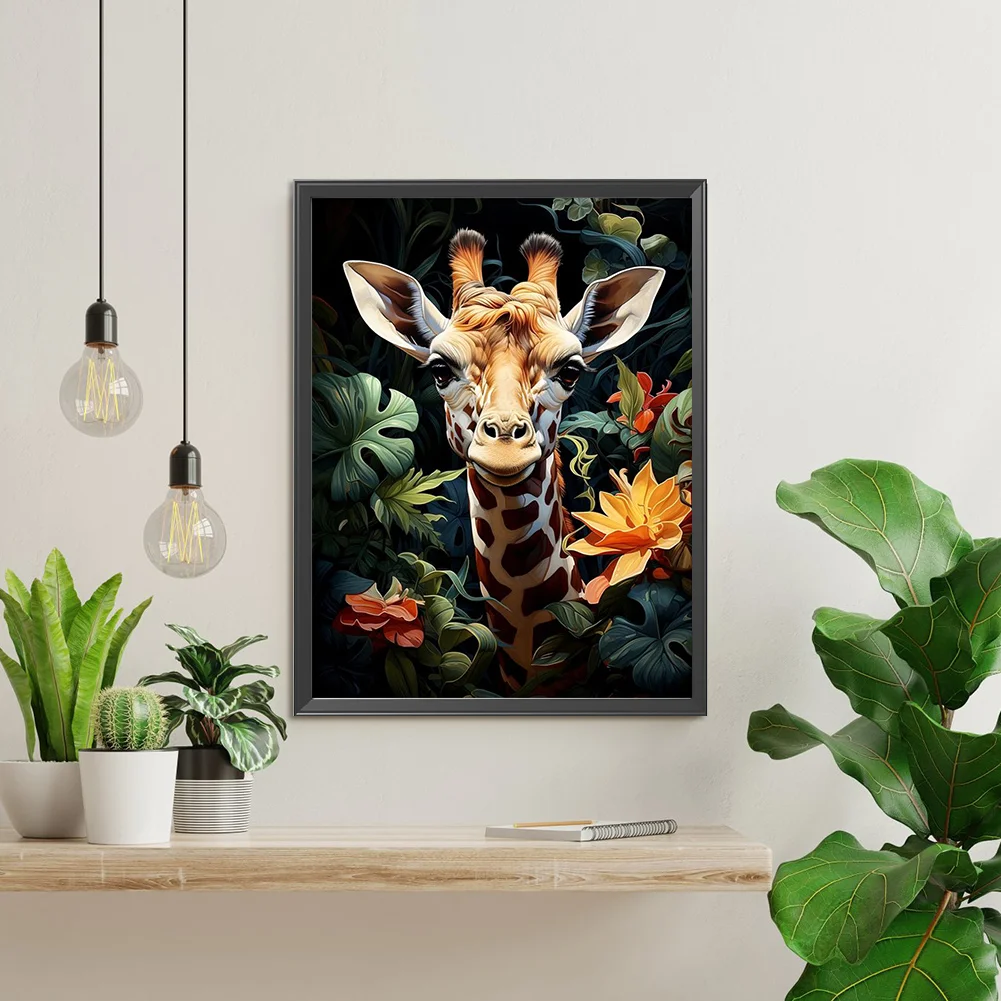 Diamond Painting - Full Round Drill - Giraffe(Canvas|40*55cm)