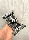 Tamiya 4WD Modified Jedi Chariot Pure Hand-painted Black Silver Gray Mirror Customization FMA Chassis Racing
