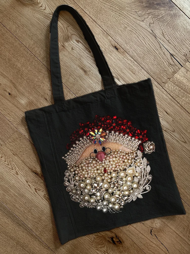 VChics Christmas Santa Claus Jewel Art Tote Bag