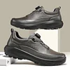City-Hiker Series - Rotary Buckle Genuine Leather Elevator Sneakers