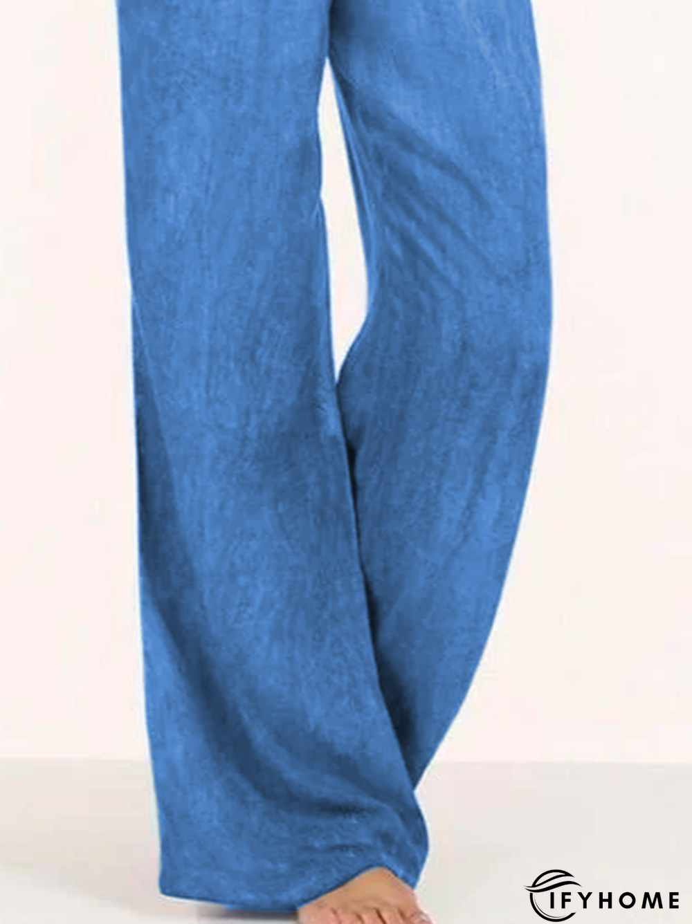 Fashion Solid Color Big Hem Wide Leg Bottom Casual Pants | IFYHOME