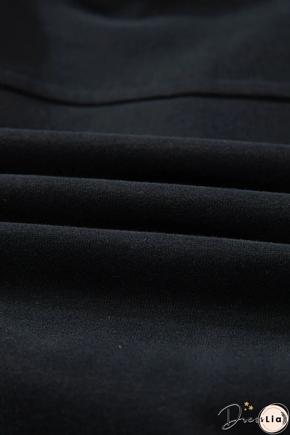 Black Quarter Zip Stand Neck Kangaroo Pocket Sweatshirt