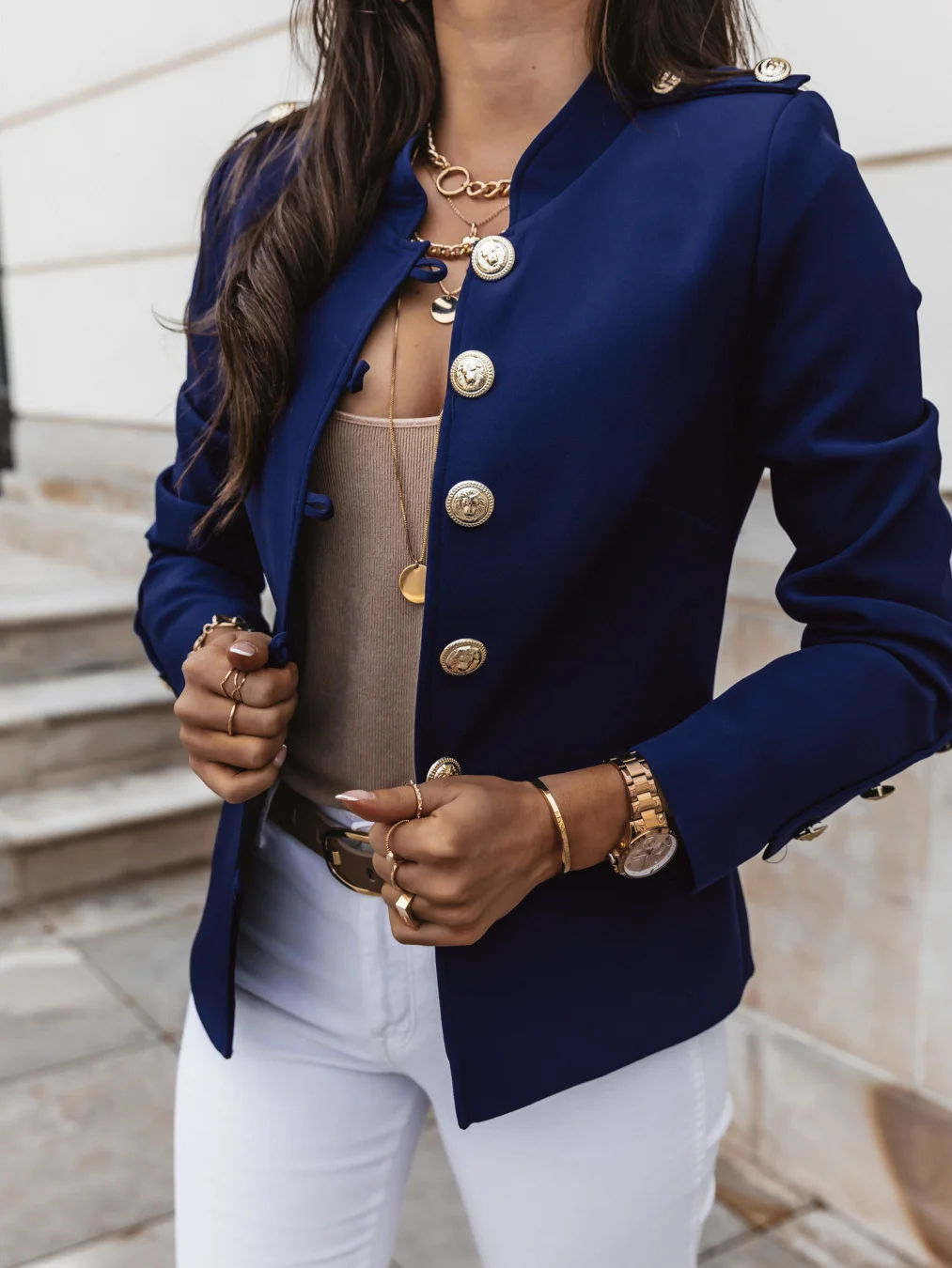 Women's Vintage Collar Long Sleeve Jacket | IFYHOME