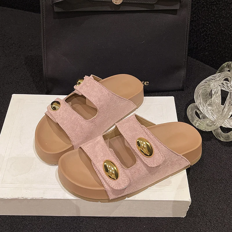 Nigikala Nigikala Boken Shoes Women Wear A Word Net Red Summer New With Skirt Beach Cool Drag Woman