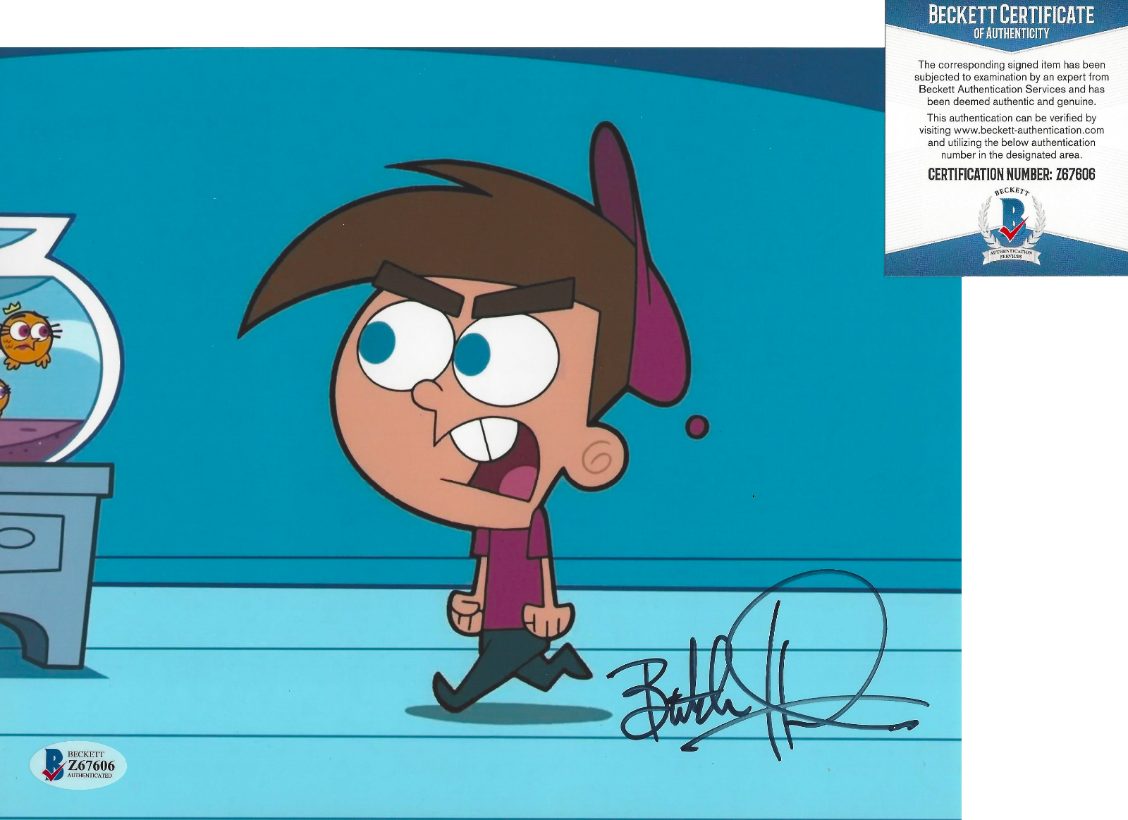 BUTCH HARTMAN SIGNED THE FAIRLY ODD PARENTS CREATOR 8x10 Photo Poster painting B BECKETT COA BAS