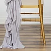 1 Set Silver Chiffon Hoods With Ruffles Willow Chair Sashes