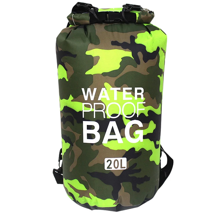 PVC Boating Water Bag Inflatable Waterproof Soft for Water Sports (Green 20L)