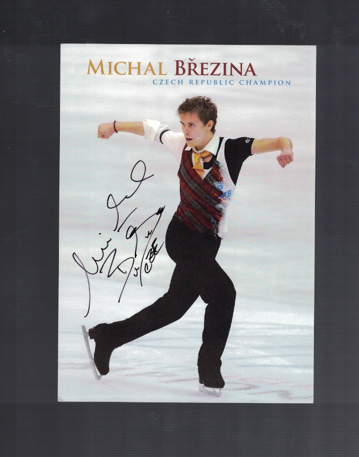 Michal Brezina Czech Rep. Olympic Figure Skating Signed Photo Poster painting Card W/Our COA