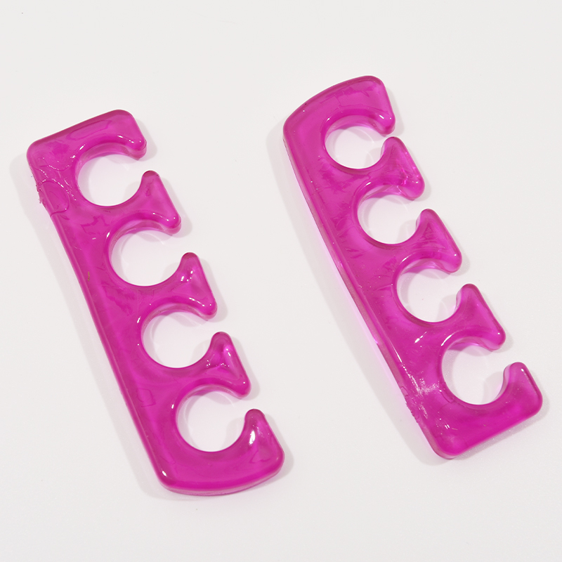 Bonushow 2pcs Soft Silicone Finger Toe Separator Manicure Pedicure Separator Flexible Nails Finger Spacer Separation Straighteners Tools